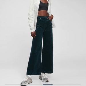 High waisted wide leg corduroy